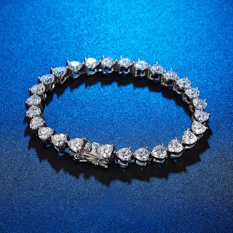 5mm Moissanite Tennis Bracelet Full Diamond GRA 925 Silver Plated 18k Wedding Party Jewelry Bracelets for Women Man