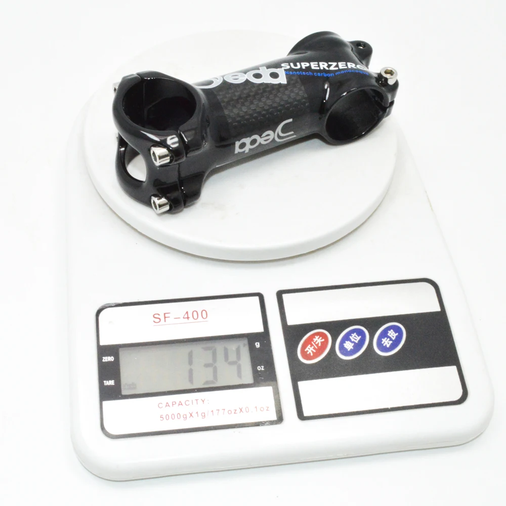 DEDA Alloy Forged Carbon Fiber Ultra Light 3K Gloss Road / MTB Mountain Bike Riser Stem 28.6-31.8 Size 60-120mm 6/17degree
