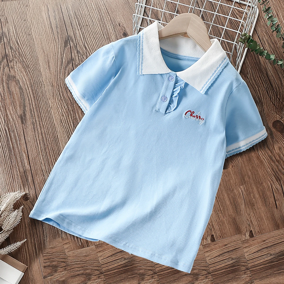 

Kids Short Sleeve T-shirt for Girls Shirts School uniform Baby Clothes Cotton Summer Wear Teenagers Tops Children Costumes 4-12Y