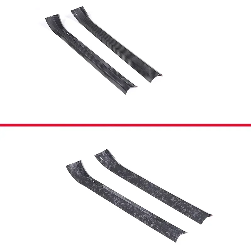 For Chevrolet Corvette C7 Real Dry Carbon Fiber 2014-2019 Styling Built-in Threshold Scratch Strip Trim Protection Accessories