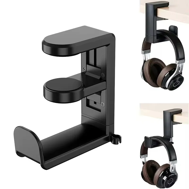 Universal Gaming Headphone Stand Headset Hook Holder Storage Holder With Adjustable 360° Rotating Earphones Clamp For Bose Sony
