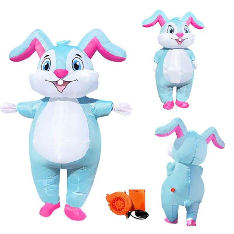 Coniglietto pasquale Costume Cosplay gonfiabile adulto ET Alien Rabbit Fantasy Stage Performance Festival abbigliamento per feste di carnevale