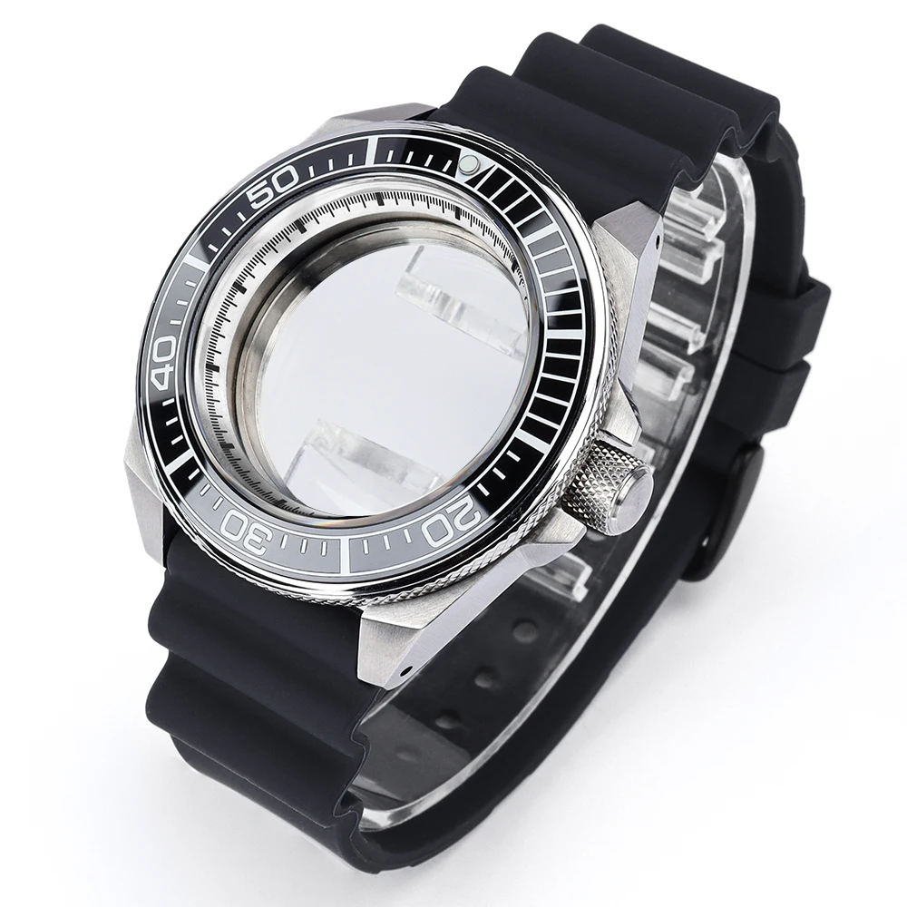 Корпус для часов NH35 из серебра 43,8 мм с сапфировым стеклом для Seiko Samurai King, подходит для механизмов NH35, NH36, NH34, NH38, NH70, NH72, 4R36, циферблат 28,5 мм.