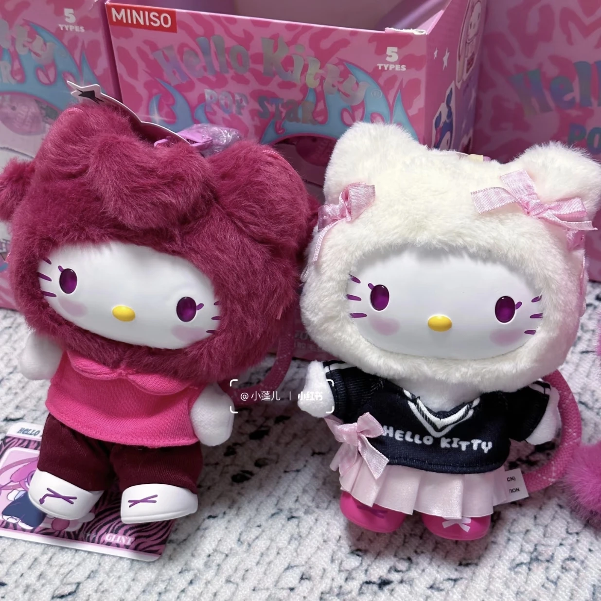 Oryginalny Hello Kitty Popstar Series Vinyl Kawai Blind Box Hellokitty Bag Pendant Mysterious Box Trendy Toy Official Gift