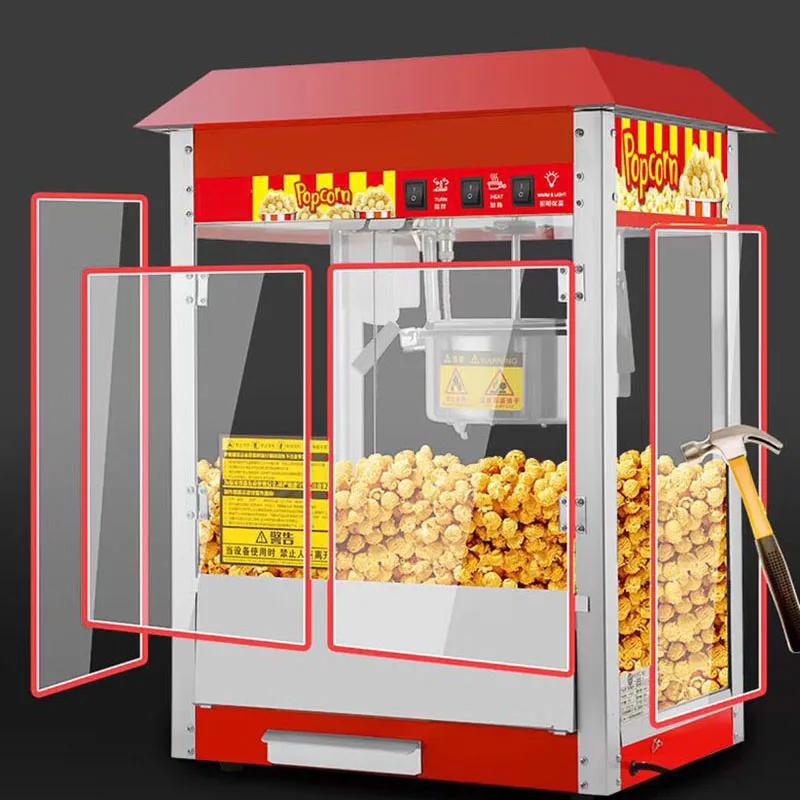 Electric Commercial Popcorn Machine Automatic Popcorn Making Machine  Popcorn Machine