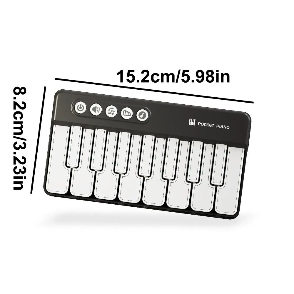 Luci arcobaleno Bambini Mini giocattolo per pianoforte Interattivo Principiante Apprendimento Strumento musicale Giocattoli per l'apprendimento Tastiera per pianoforte Regalo di compleanno