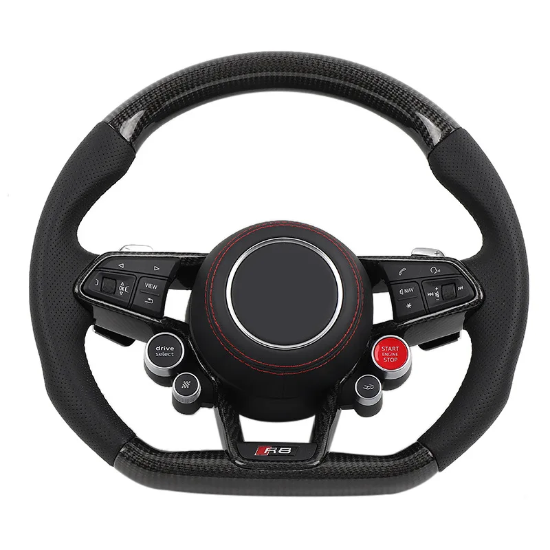 For Audi RS7 RS3 RS4 RS5 RS6 S8 Q3 Q5 A4 A5 upgrade TT R8 carbon fiber steering wheel one-click start custom steering wheel