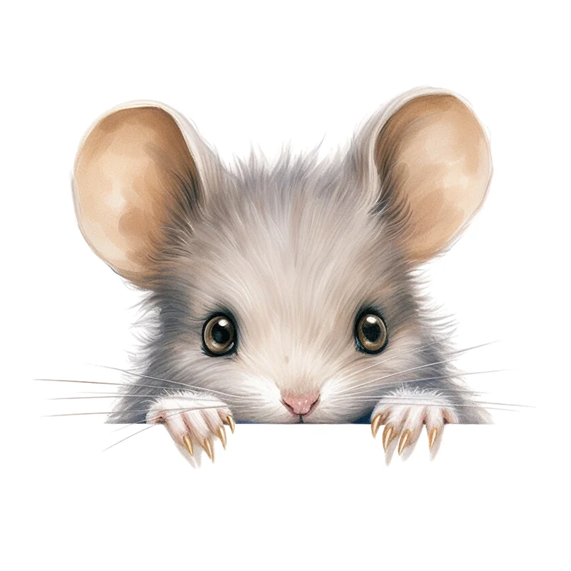 90971# Cute Little Mouse Stickers,Wall Decal Removable, Vinyl Car Sticker for Bathroom Decor, Outdoor Indoor Use
