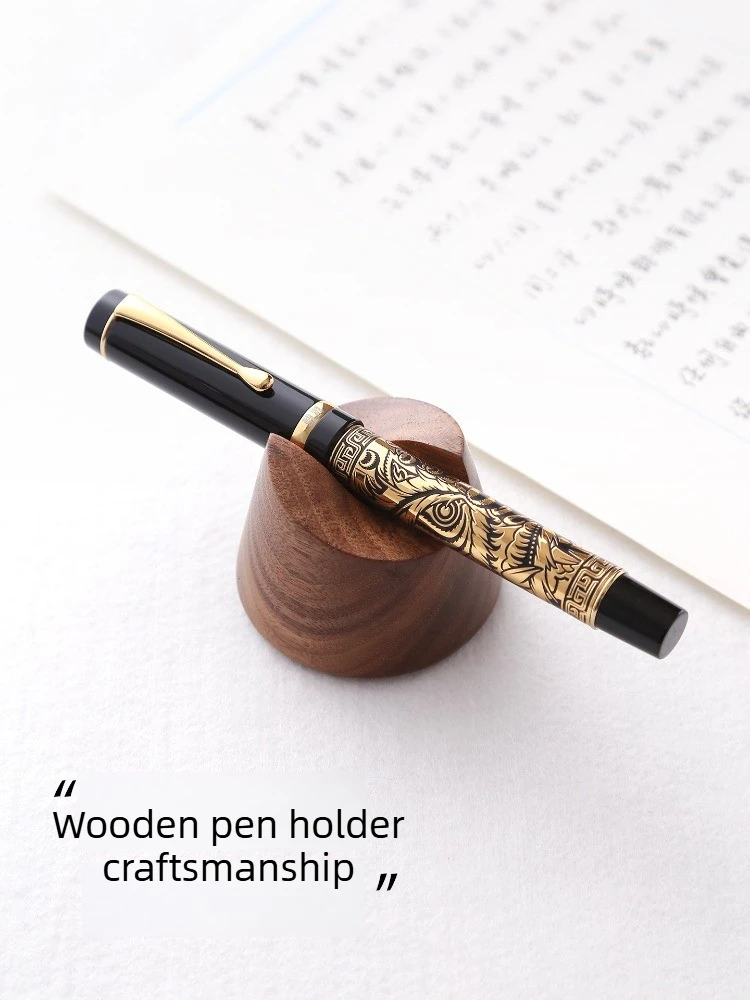 Walnut Wood Fountain Pen Holder Stand for Dip Pen Rest Desk Organizer Stationery Office School Supplies Desk Accessories