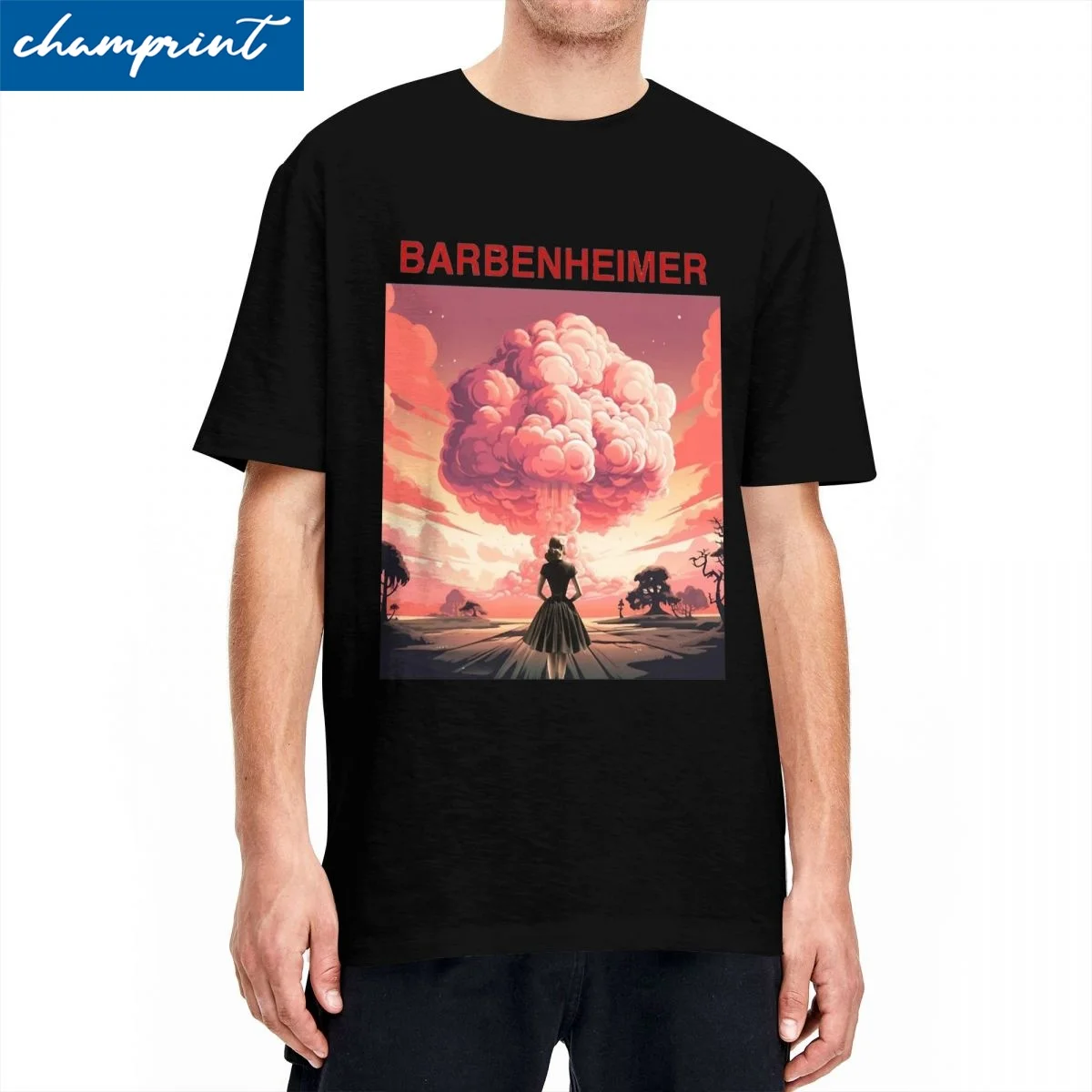 Men Women's BarbenHeimer T Shirt 100% Cotton Tops Crazy Short Sleeve Round Collar Tee Shirt Classic T-Shirts