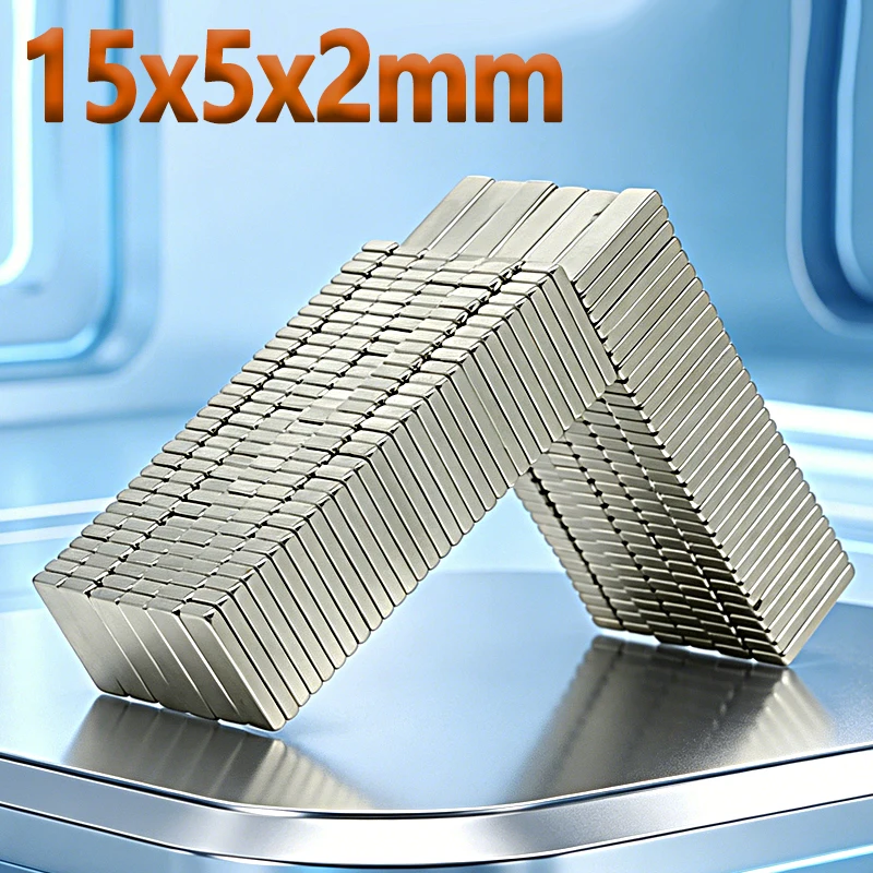 N35 NdfeB 15x5x2mm Magnet Square Shape Permanent Magnetic Imanes 15*5*2mm Accessory Neodymium Fridge Craft Diy Magnet 10-100pcs