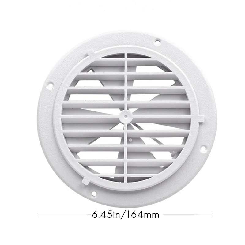 RV Yachts Boats Plastic Round Air Vents Louver Exhaust Fans White