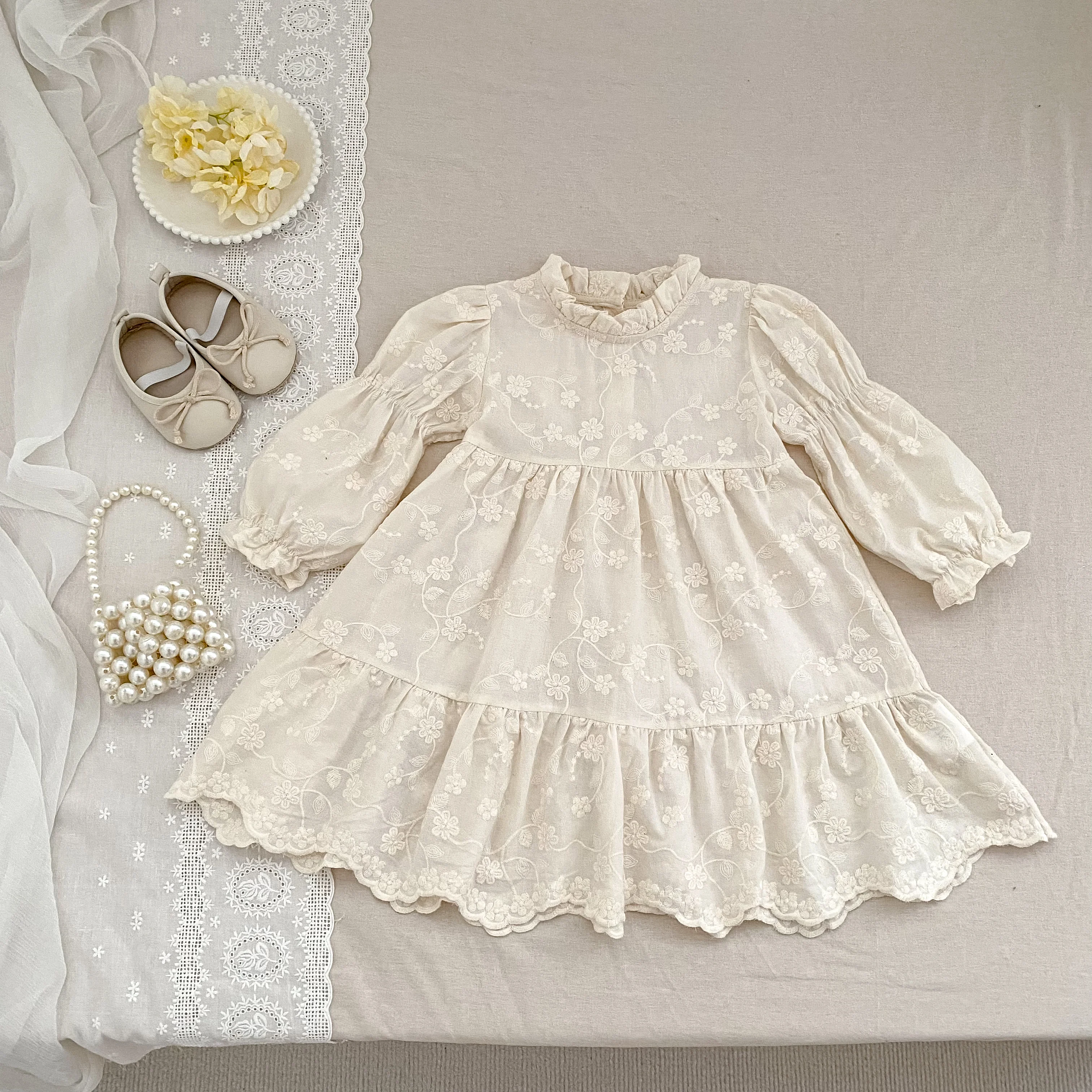 Neue Herbst 0-6Yrs Schwester Kleid Mädchen Party Kleid Baby Mädchen Stickerei Strampler Schwester Geburtstag Party Baumwolle Kinder Prinzessin Kleider – Detail 12