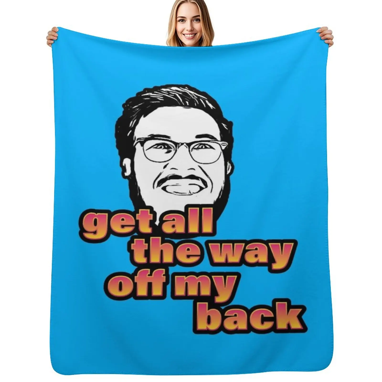 Pitch Meeting - Get all the way off my back - PINK YELLOW Throw Blanket warm winter Hair Loose Polar Heavy for sofa Blankets