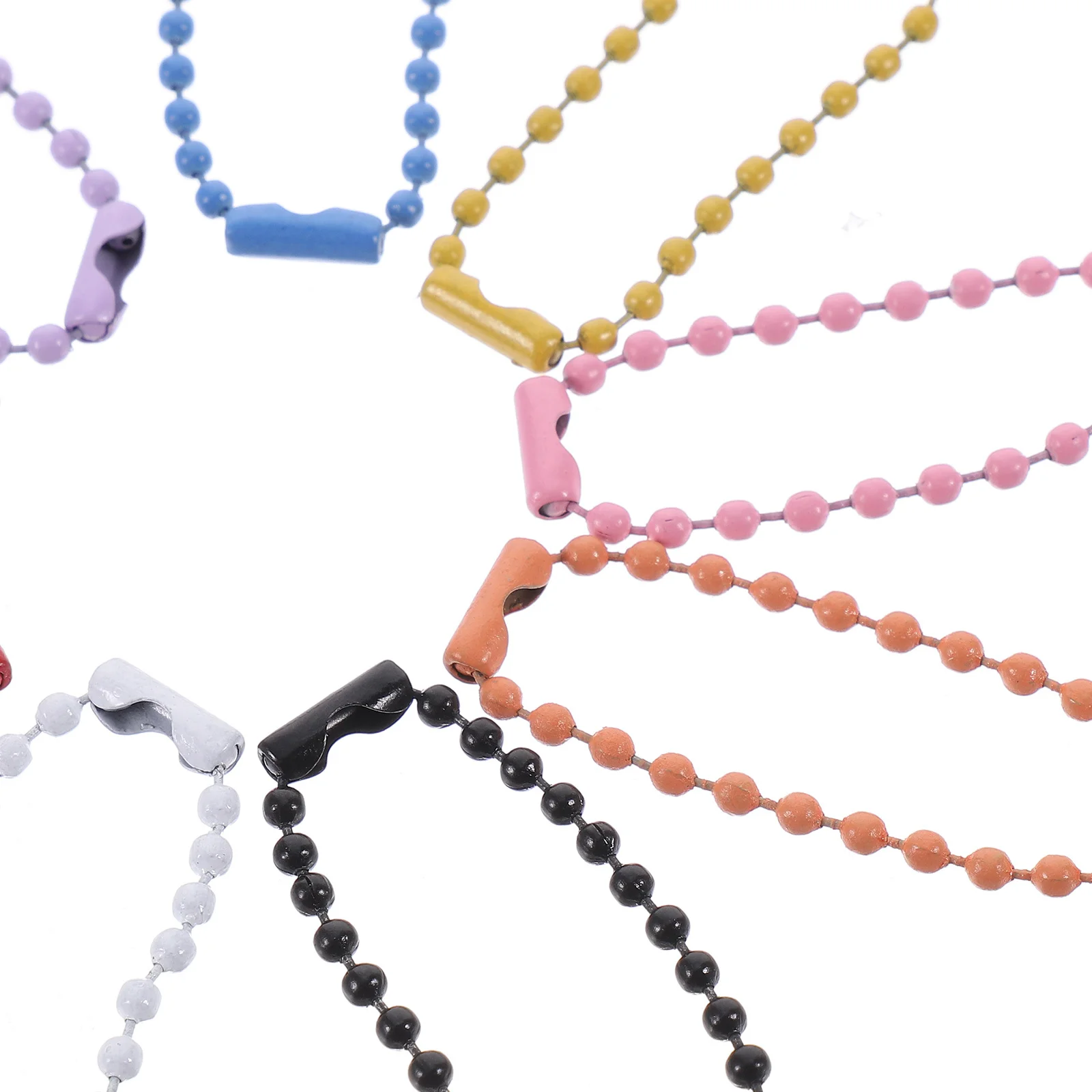 

100Pcs Keychain Chain Ball Bead Chains Christmas Tree Pendant Hanging Tag Chains Jewelry Decoration Keychain Chain