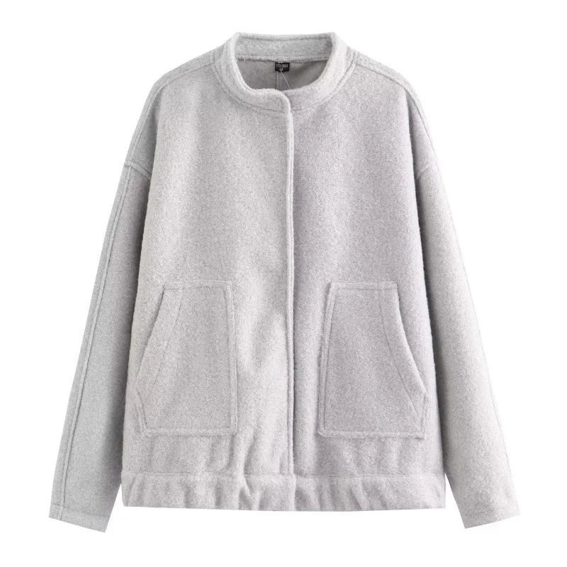 봄버 재킷 브라운 여성용 가을 홈 레저 일상 착용 생활 편안한 릴랙스드 컴피 라운지 소프트쉘 플렉시블 마이야르 OL