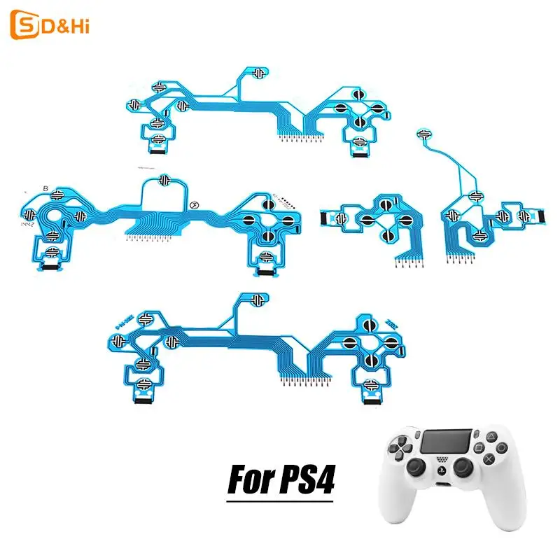 Replacement Buttons Ribbon Circuit Board For PS4 Dualshock 4 Pro Slim Controller Conductive Film Keypad Flex Cable PCB