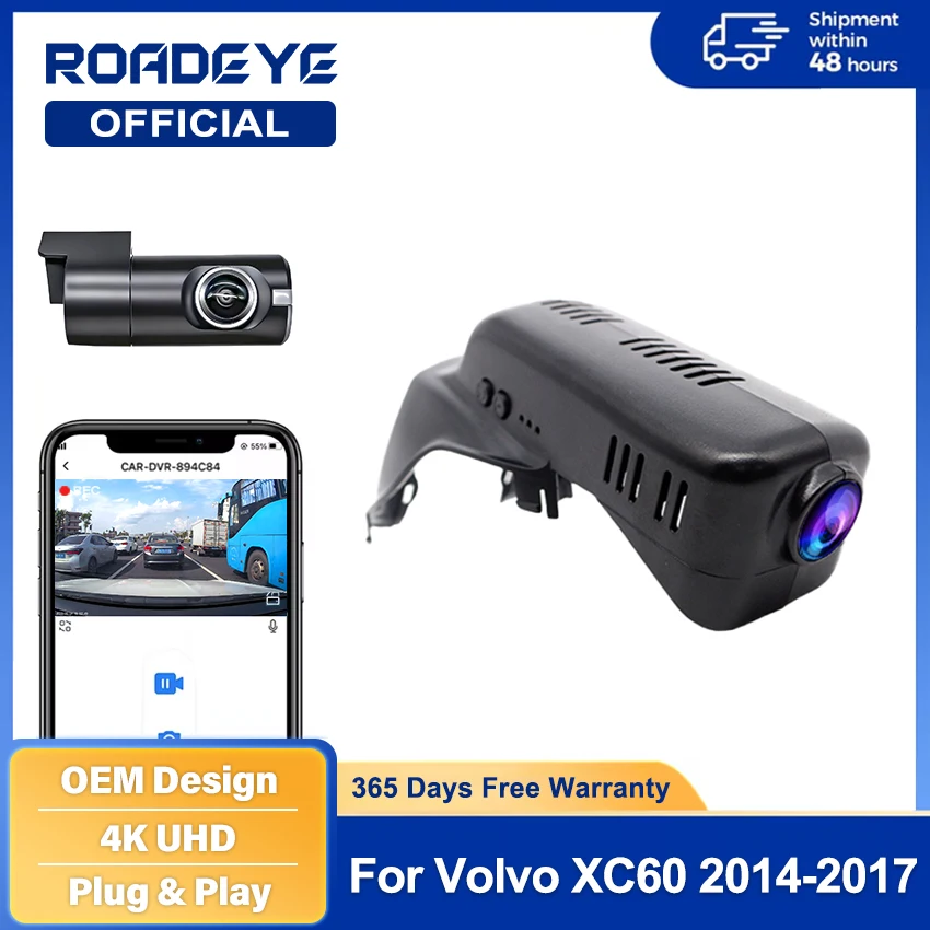 High quality HD 4K 2160P Easy to install Car DVR WIFI Video Recorder Dash Cam Camera For Volvo XC60 2012 2013 -2016 2017 2018