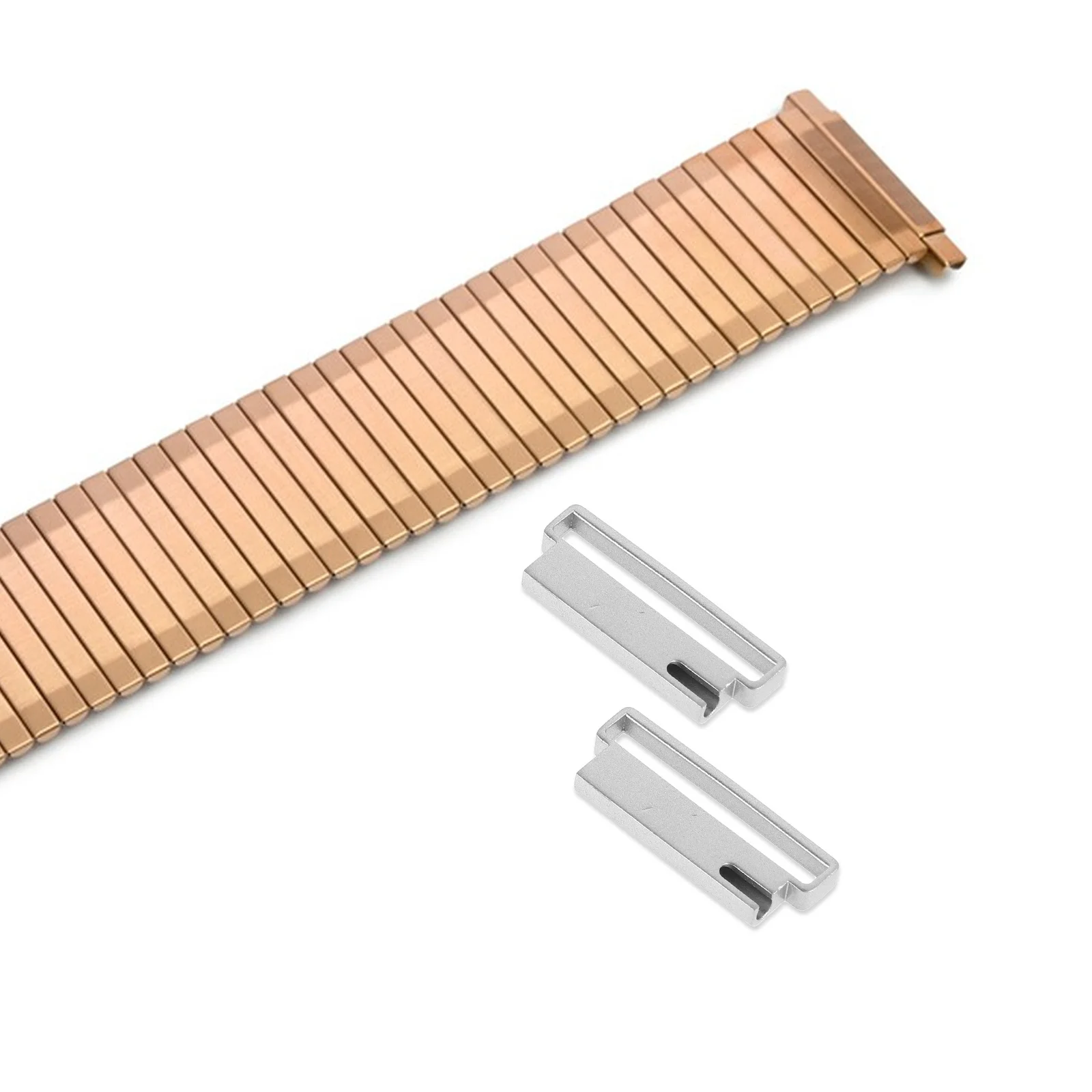 Conector de correa de reloj de acero inoxidable, adaptador confiable, fácil instalación, accesorios de conector de correa de reloj, 6 uds.
