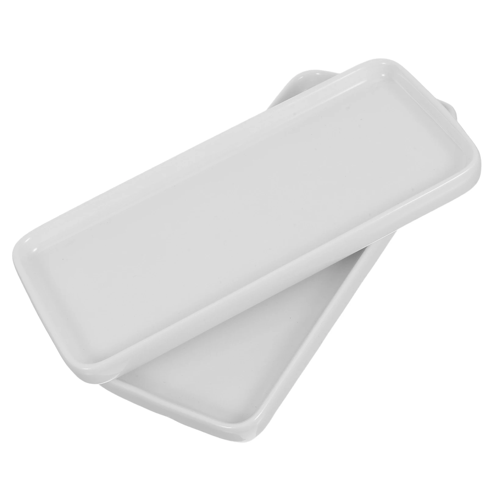 

2 Pcs Japanese-style Rectangular Tray Bathroom Vanity Portacandele Rettangolare