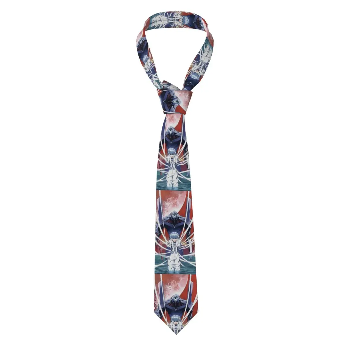 

Custom E-Evangeliones Anime Comic Neck Ties for Men Fashion Movies Silk Party Necktie