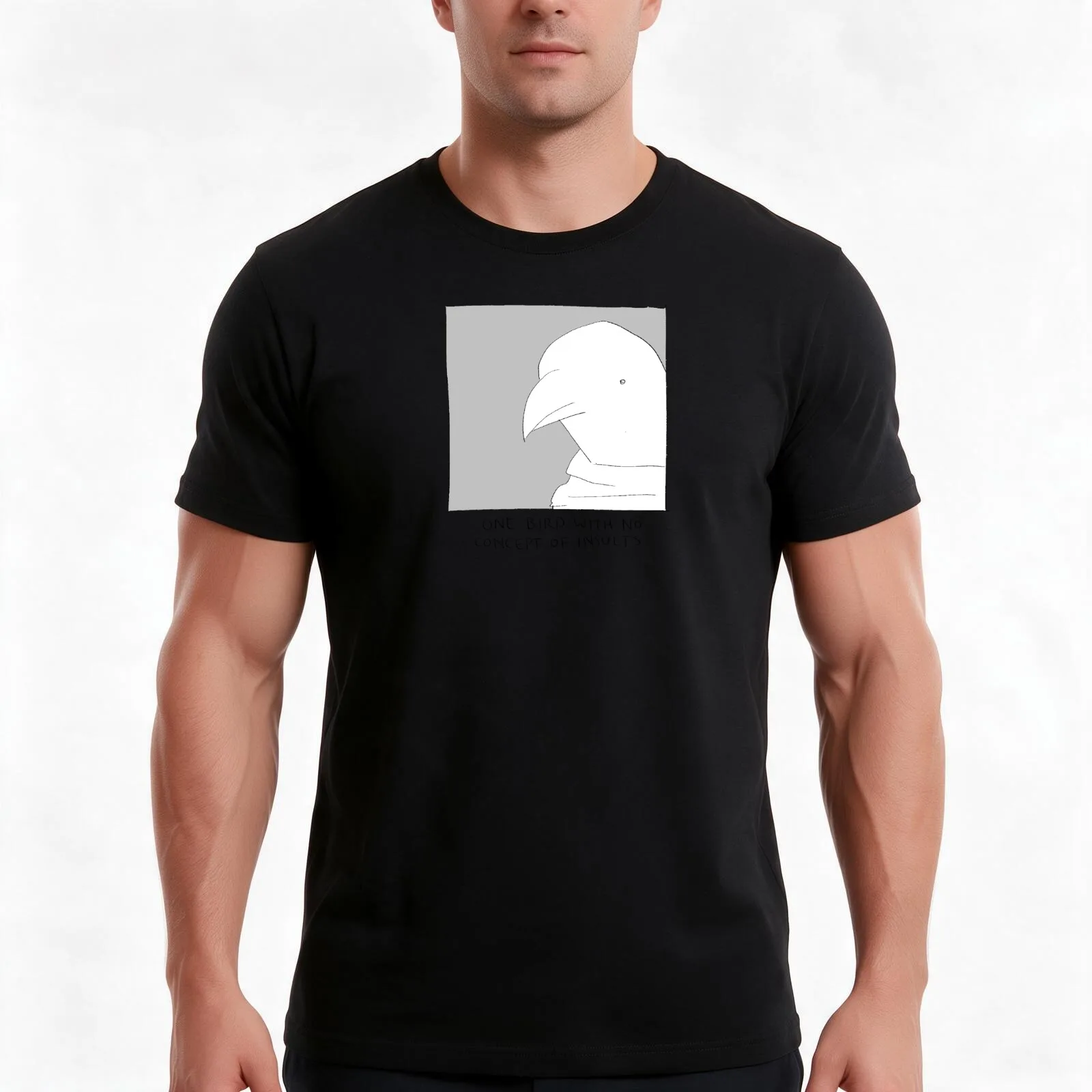 A Bird WIth No Concept Of Insults T-Shirt Summer Casual Cotton Tee Oversized Streetwear Tops Vintage Graphic Print