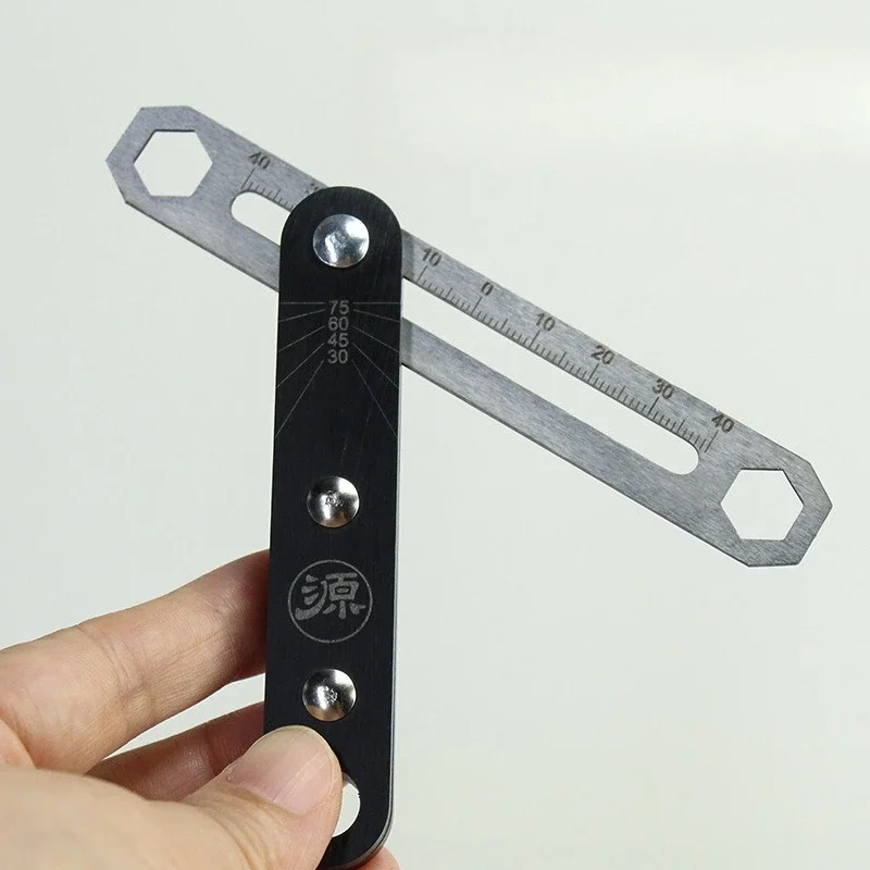 Scale Length T Shape Angle Ruler Square Ruler Woodworking Multi Angle Adjustable Gauge Measuring Tool Adjustable Locking Nut