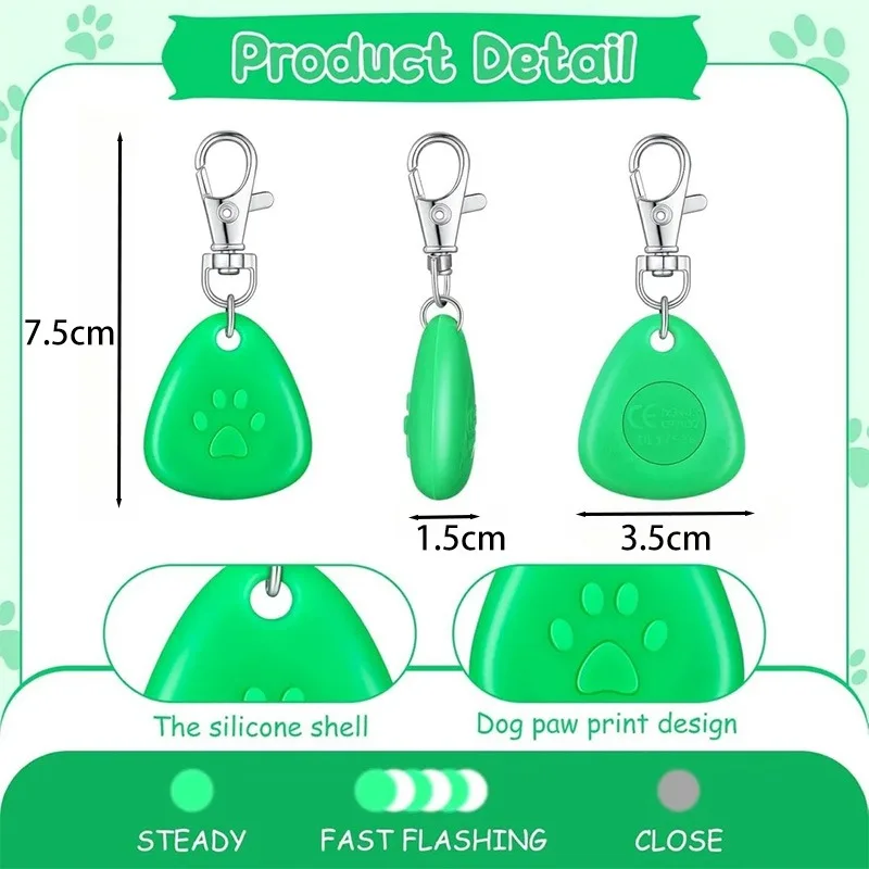 Led Pet Pendant Luminous Dog Tag Waterproof Dog Collar for Outdoor Walking Safety Walking A Dog At Night Anti Loss Light Outdoor