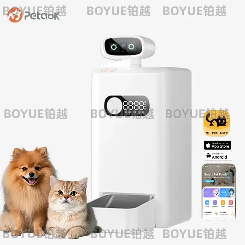 for 4K HD AI Pet Camera Feeder with Two Way Call App Control 3.5L Durable Automatic Food Dispenser for Interactive Playback