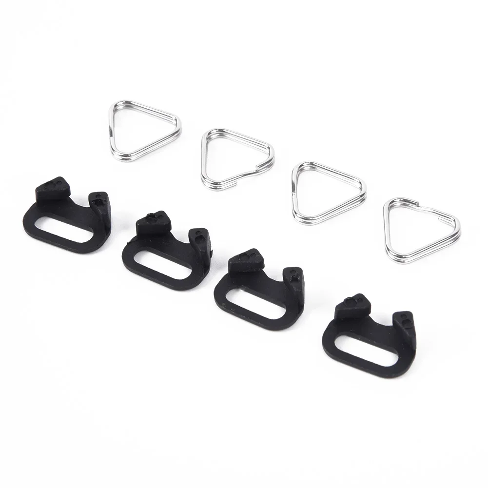 4Pcs Triangular Split Rings For Camera Back Belt Strap Buckle Accessory Belt Strap Buckle Accessories Metal Ring Protector Pad