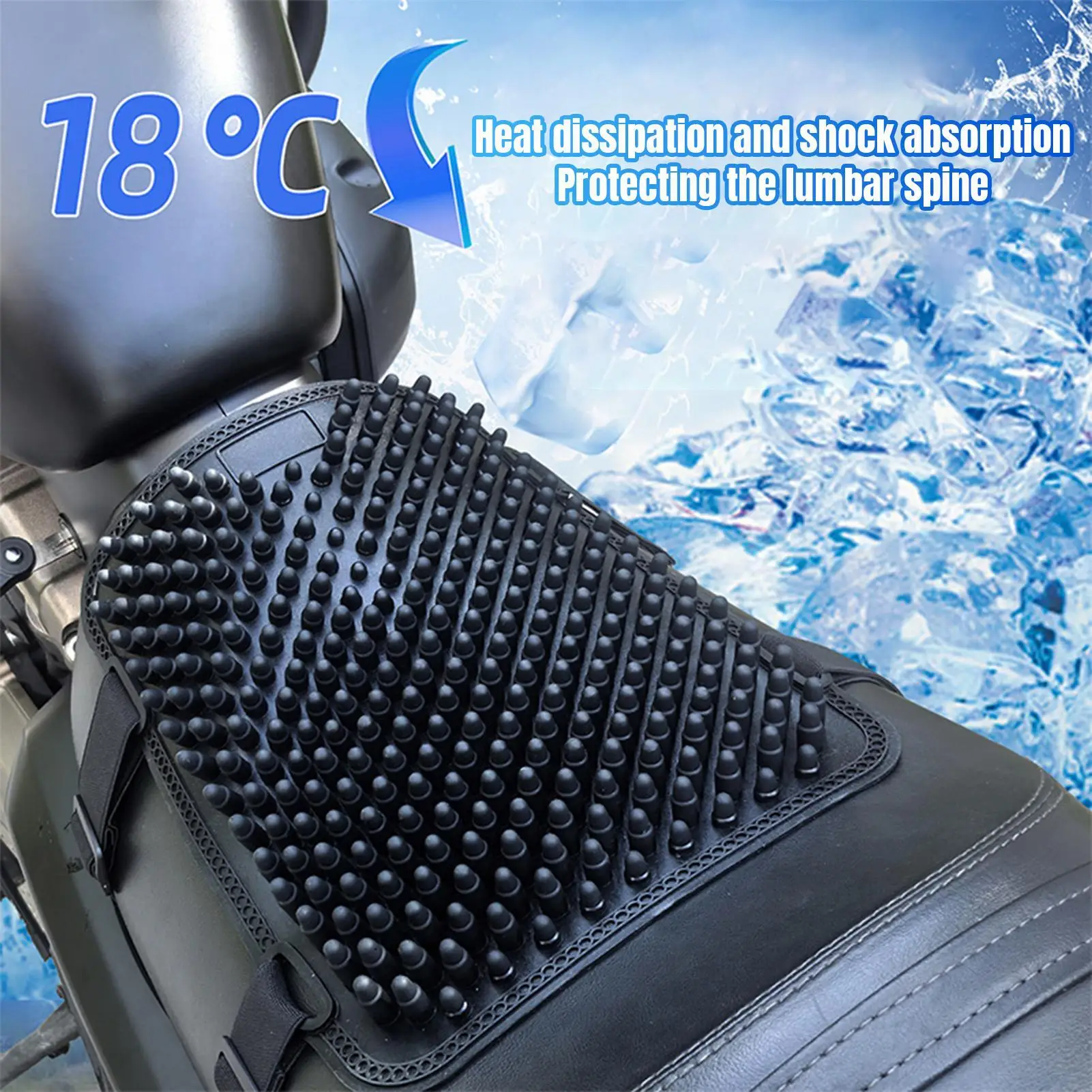 

Shock-Absorbing Motorcycle Seat Cushion Motorbike Seat Pad Waterproof Insulated Riding Sitting Cushion For Motorcycle Accessory
