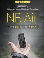 NITECORE NB Air Power Bank 5000mAh Mobile Powerbank IPX7 Waterproof 18W USB-C Fast Charge PD QC3.0 Output