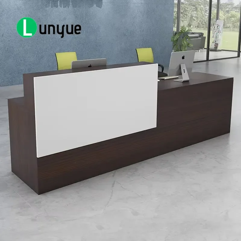 Modern Office Front Desk Reception Counter Consultation Service Table Clothing Store Checkout Bar Counter for Business Lobby