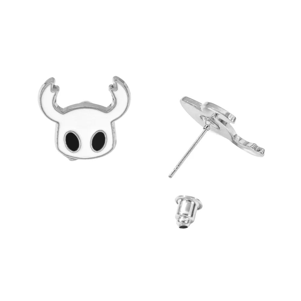 1 pair of gaming accessory earrings Hollow Knight main character ear studs cute accessory gallery 1