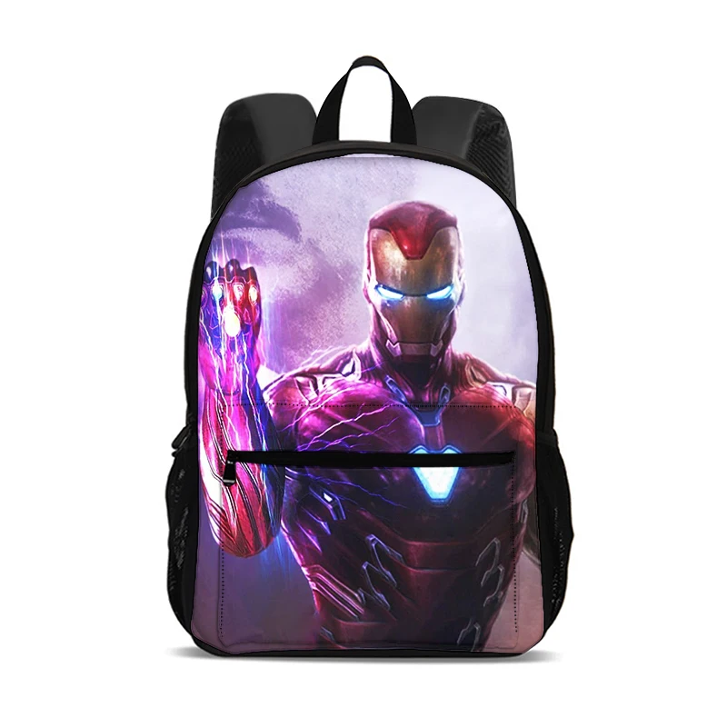 Iron Man กระเป๋าเป้สะพายหลัง Superhero กระเป๋าเป้สะพายหลังผู้หญิงผู้ชายขนาดใหญ่ความจุกีฬากลางแจ้งกระเป๋าเป้สะพายหลังน้ําหนักเบา