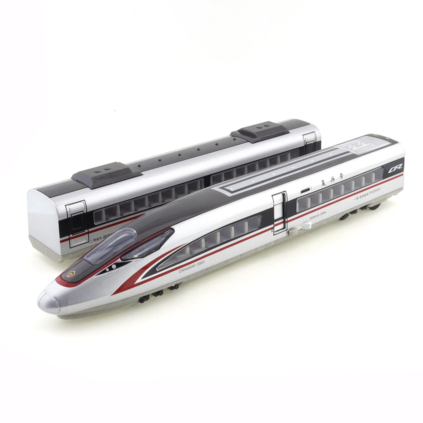 รถไฟความเร็วสูงของเล่นโลหะผสม รุ่นฟู่ซิง แบบจำลองรถไฟ EMU รางรถไฟความเร็วสูง ของเล่นรถยนต์สำหรับเด็ก