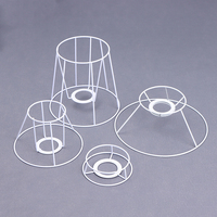 Lamp Shade Wire Frame DIY Guard Ring Light Cage Holder Bulb Pendant Drum Table Metal Vintage Cover Round Ceiling Iron