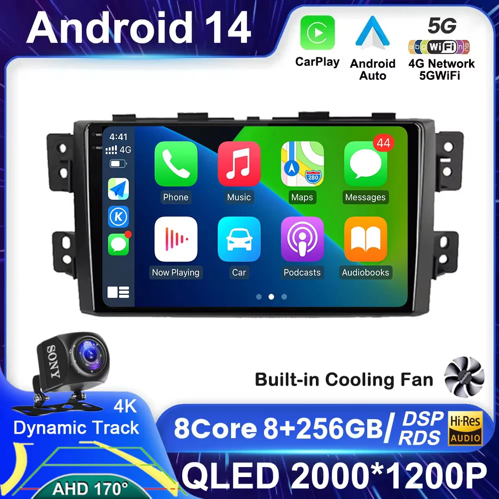 Android 14 Auto Car Radio DSP For Kia Borrego Mohave 2008 - 2015 Multimedia Video Player Autoradio GPS Navigation Carplay WIFI