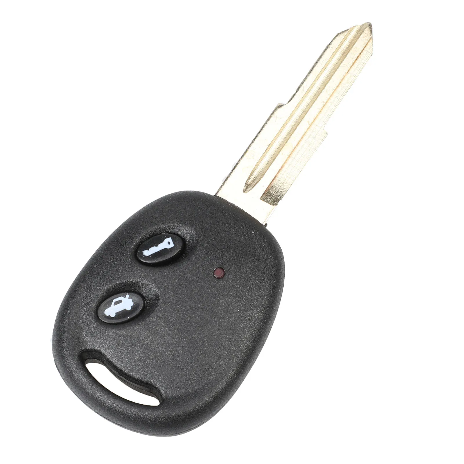 Jingyuqin Remote Car Key Shell for Chevrolet LOVA Sail Epica Key Case 2 Buttons Uncut Brass Blade Blank Key Fob Replacement