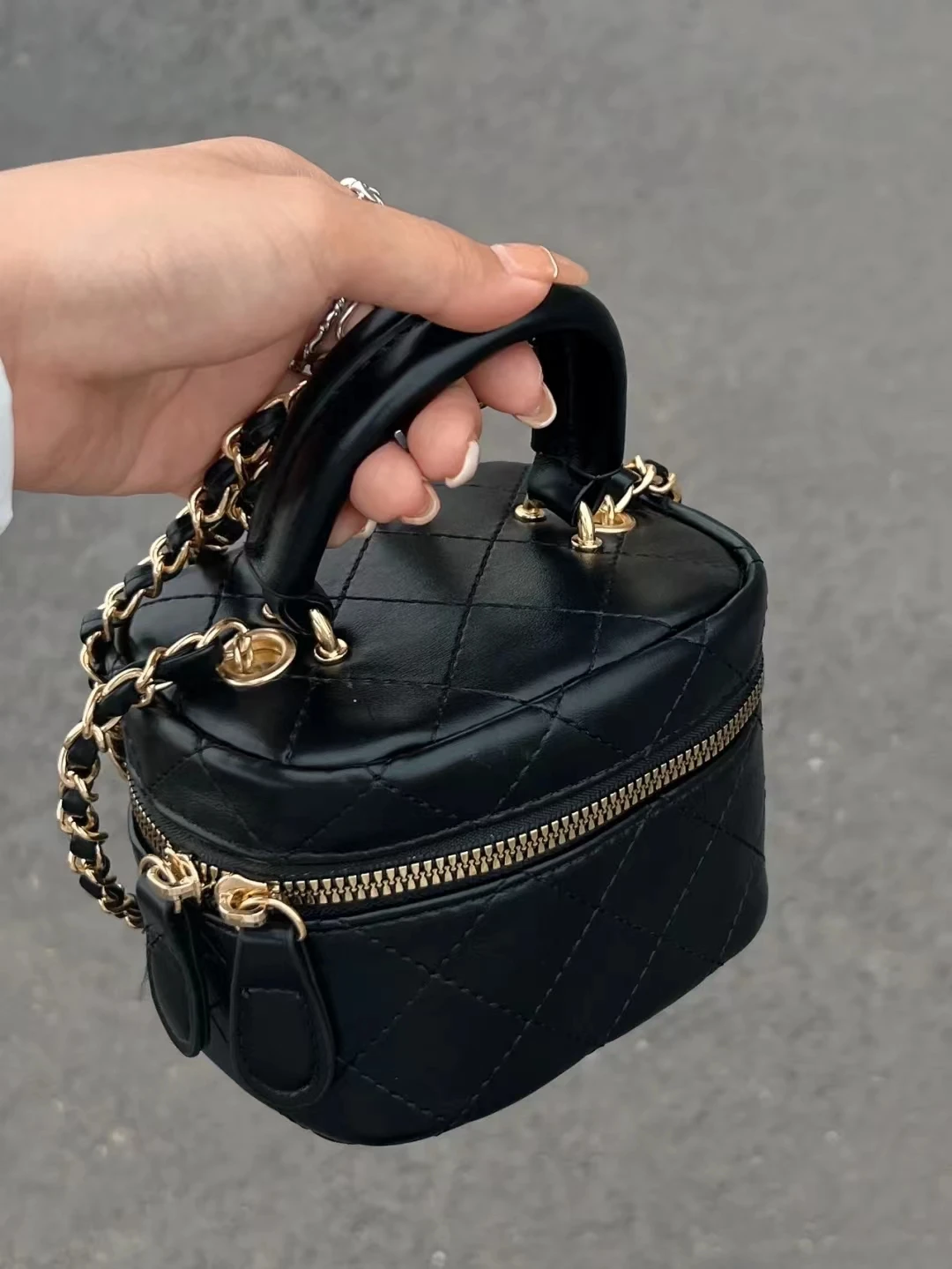 Bolso nuevo 2023, pequeño, con cadena de diamantes, bandolera de un solo hombro, de piel sintética suave, estilo coreano, col...