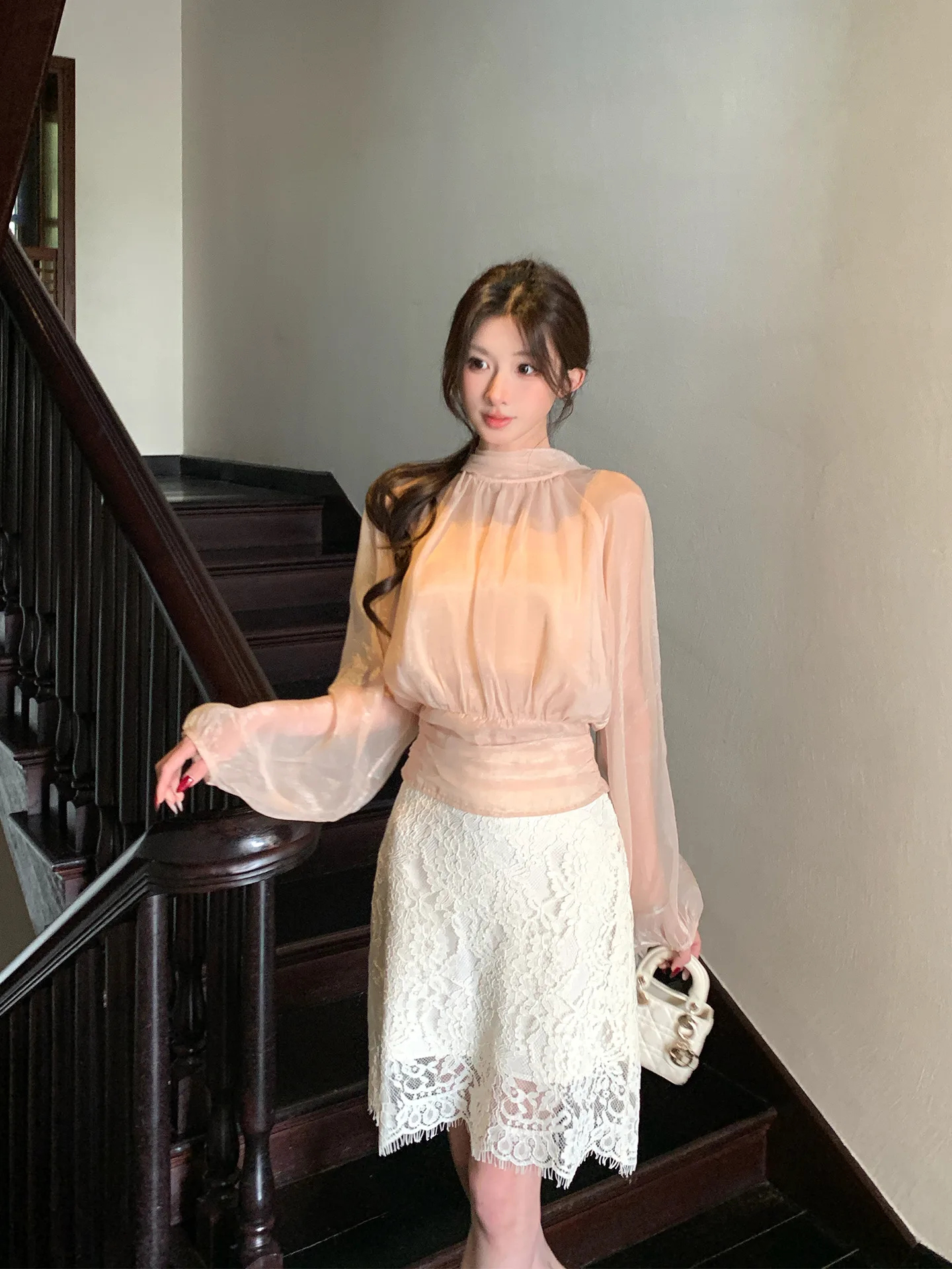 

Элегантная водорастворимая кружевная юбка-халтер Solostar для женщин: облегающая короткая юбка с завышенной талией для весенней моды