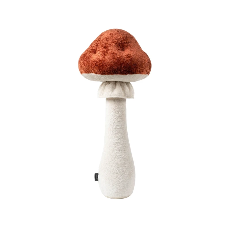 Elegant Velvet Mushroom Plush Large Body Pillow Toy Fuzzy Companion Doll Wonderful Bedroom Living Room Decor Gift Present