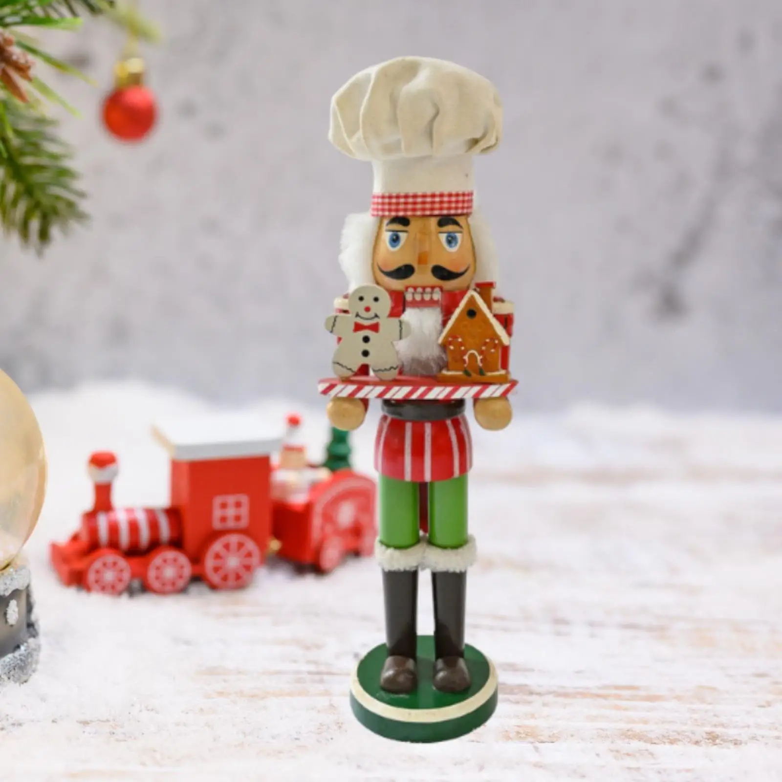 كسارة البندق الخشبية لعيد الميلاد مقاس 38 سم لغرفة عيد الميلاد الاحتفالية