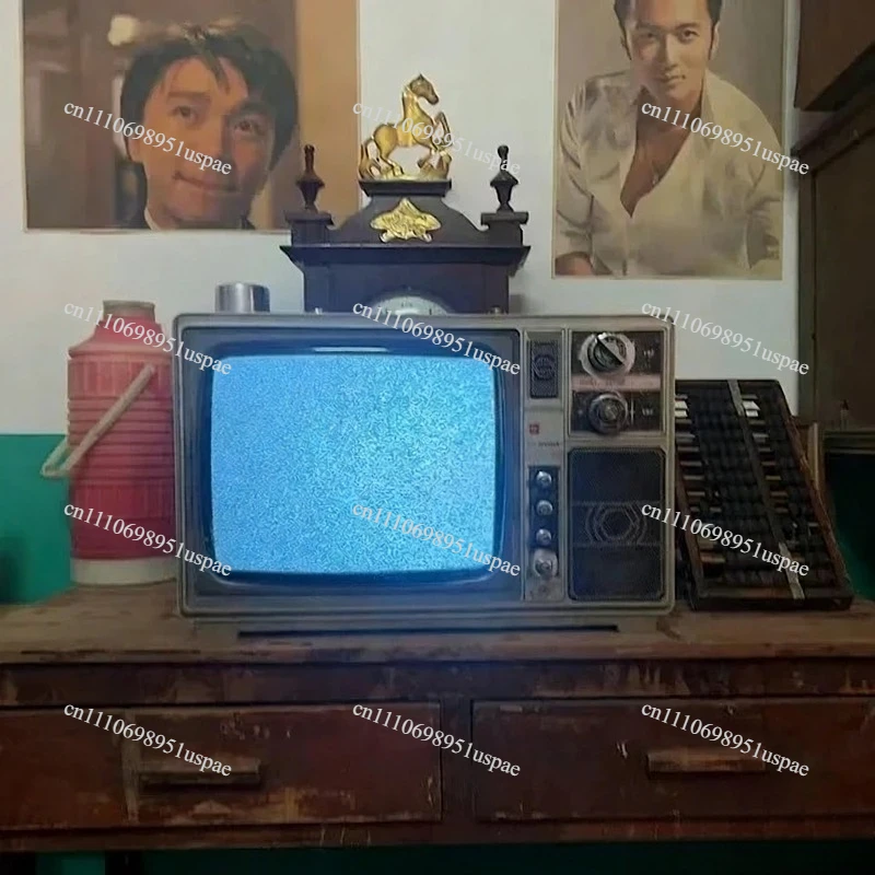 Playable Black and White TV Vintage Black and White TV Vintage 708090s Retro Nostalgic Ornament Decorative Props Antique