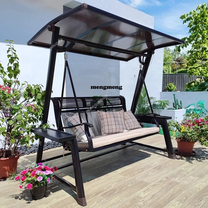 Three-person Patio Swing  Outdoor Hammock Chair  Suitable for Garden Terraces  Suspended Swing Bed  Villa Garden Leisure