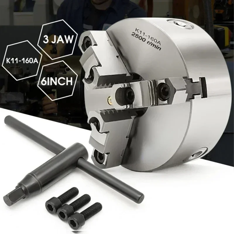 

K11-160A Lathe Chuck 3 Jaw 160mm Self Centering&Reversible Jaw Lathe Parts Hot sales