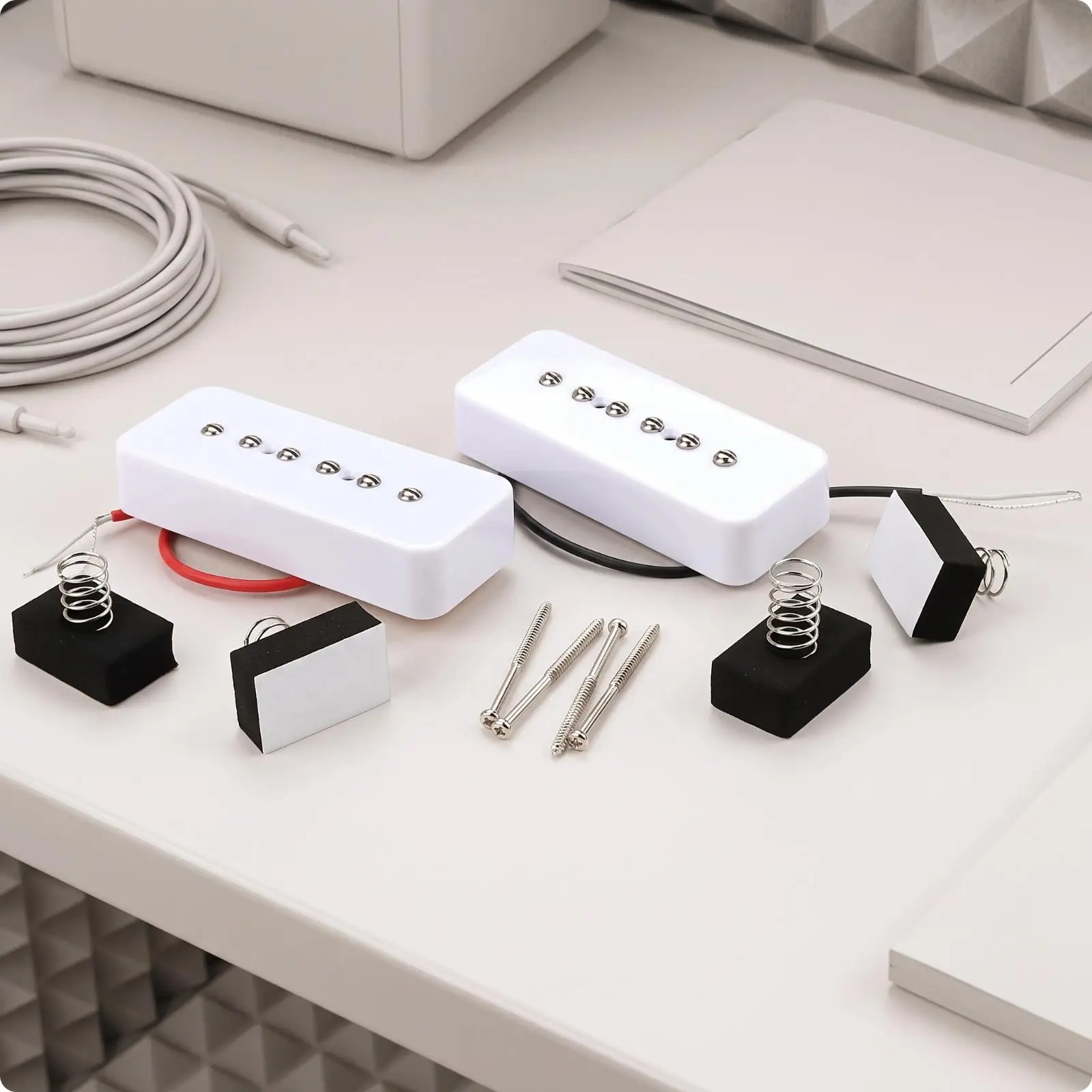 Install-Ready P90 Pickup | Straightforward Wiring, Low-Profile Housing, Guitar Pickup with Mounting Screws