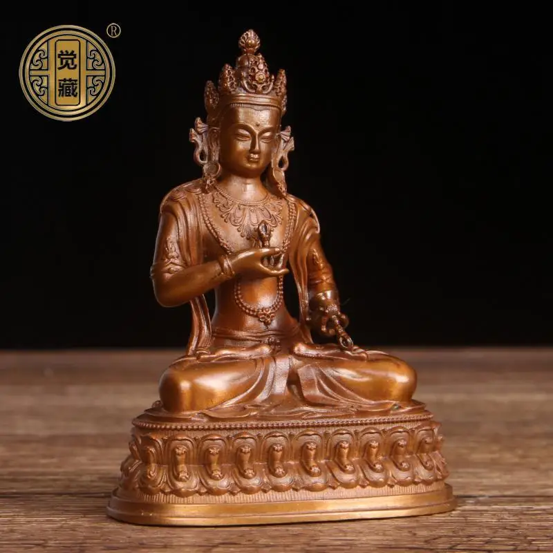 Jue Zang, Copper Vajra Buddha Statue Ornament, Copper Vajra Buddha Bodhisattva Portable Buddhist Hall, offering handicrafts