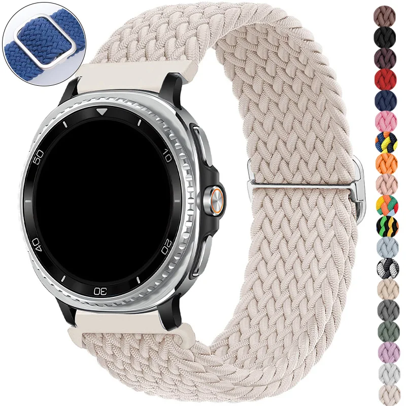 

Новая плетеная петля для Samsung Watch 8, дышащий нейлоновый спортивный браслет, браслеты для Samsung Watch 8, 40 мм, 44 мм, 8 классических 46 мм