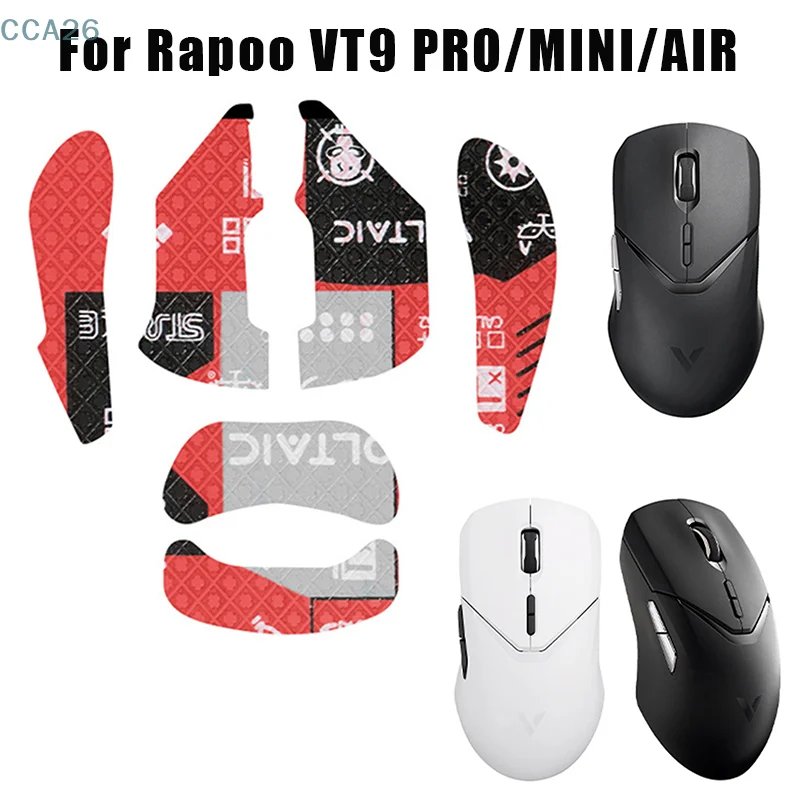 Mouse Grip Tape Sticker For Rapoo VT9 PRO MINI AIR Non Slip Suck Sweat Black Gaming E-Sports Gamer Accessories